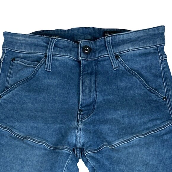 G-Star RAW 5620 3D Zip Knee Skinny Jeans | Men's Distressed Blue Denim | 30/29 - Picture 5 of 15